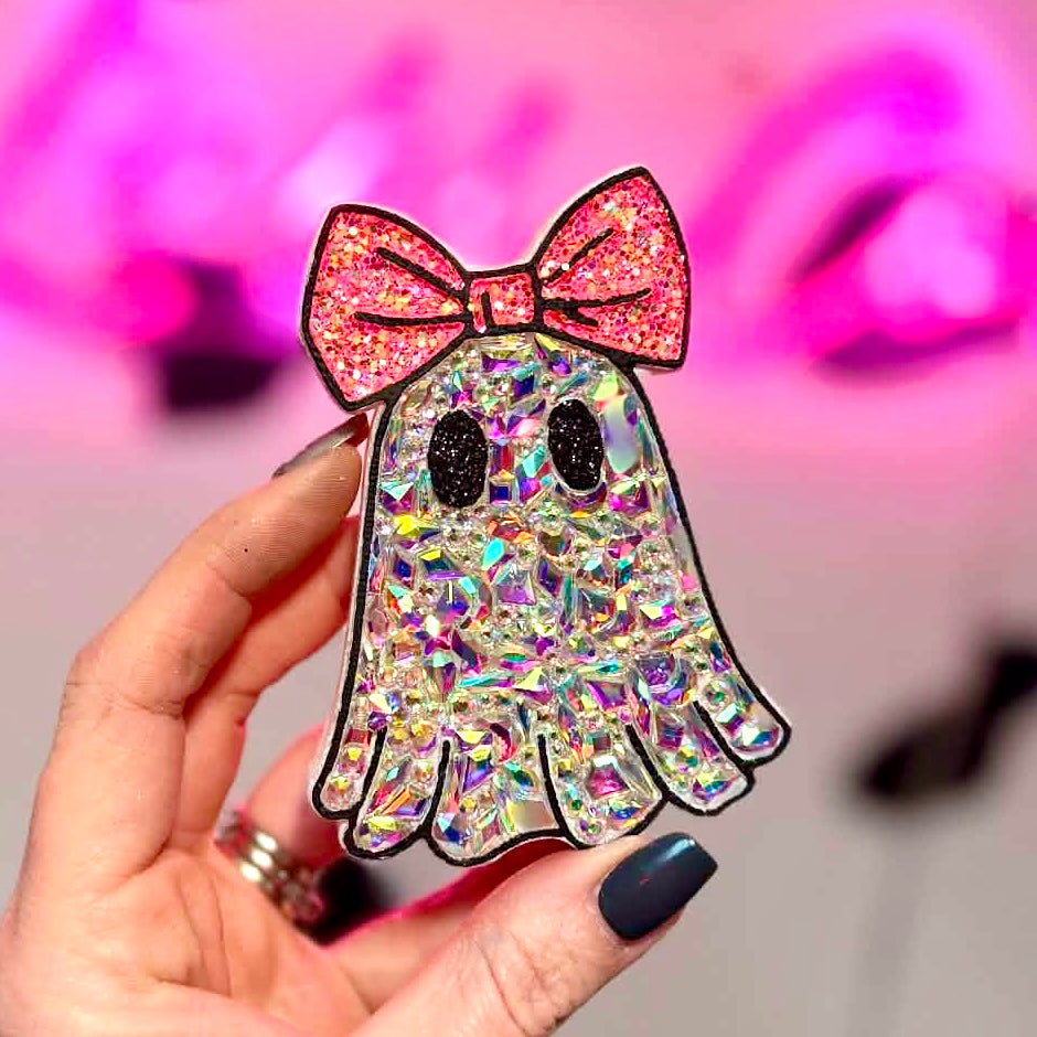 Rhinestone Ghost Car Freshie