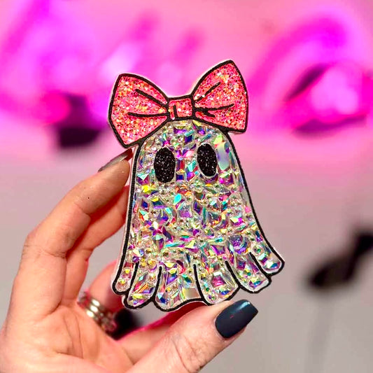 Rhinestone Ghost Car Freshie