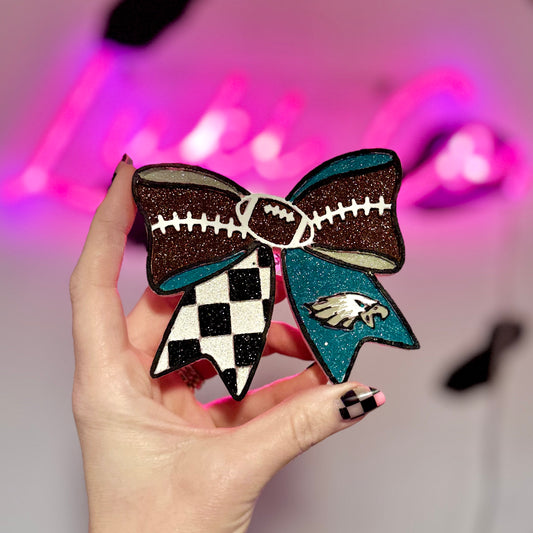 Football Bow Philadelphia Eagles -  Car Freshie