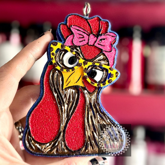 Sassy Chicken -(kj) Car Freshie