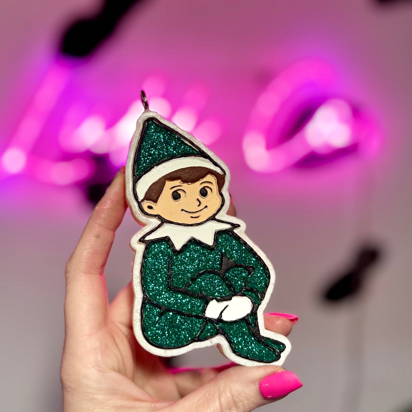 Green Elf on the Shelf (Boy)  Car Freshie