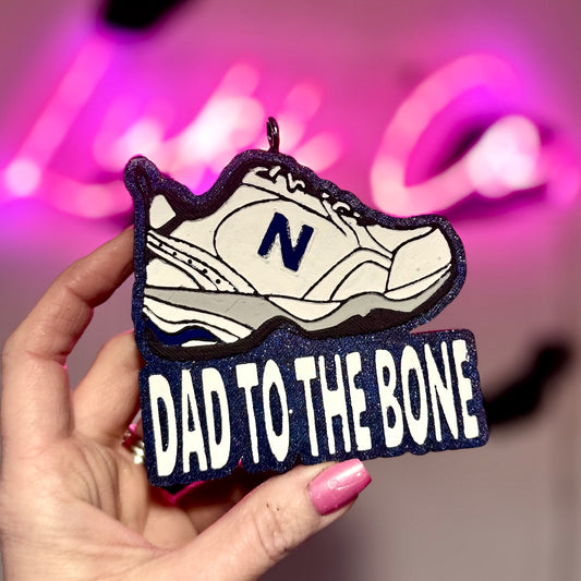 New Balance Shoe Dad to the Bone  Guys Car Freshie