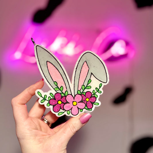 Floral Bunny Ears (Easter) Car Freshie