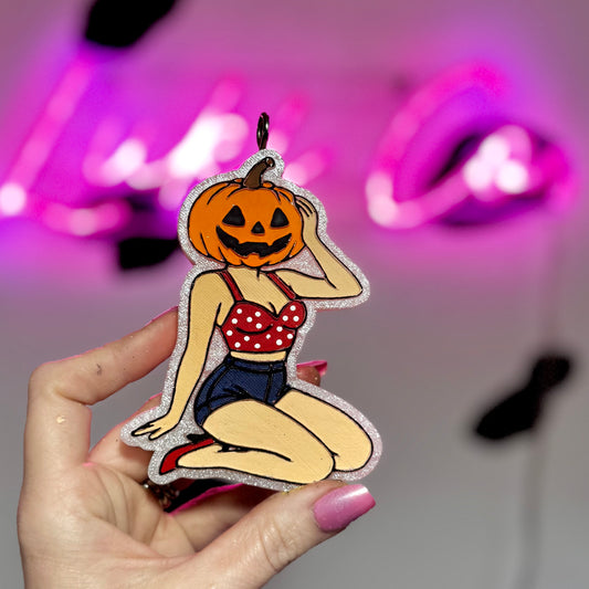 Pin Up Girl   Pumpkin   - Car Freshie