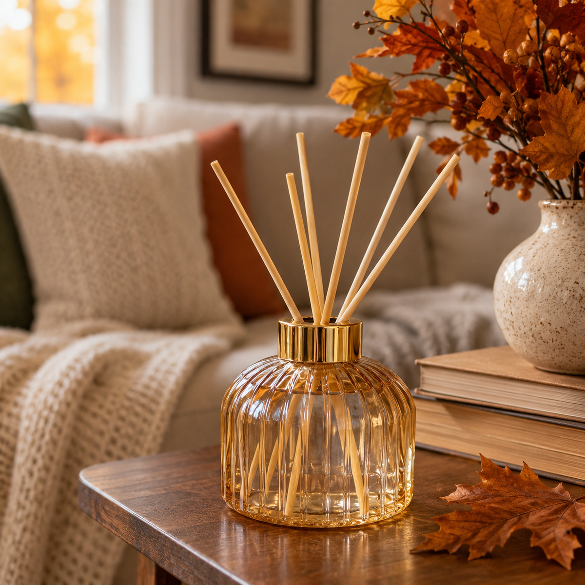 Fall Gold Reed Diffuser 8oz.