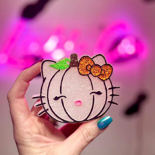 Kitty Pumpkin Car Freshie