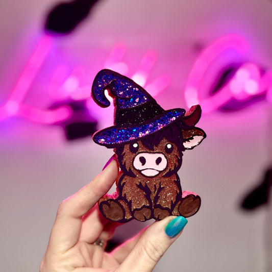 Highland in Witch Hat -Car Freshie