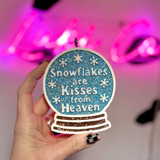 M Snowflakes are Kisses From Heaven - Blue- Car Freshie