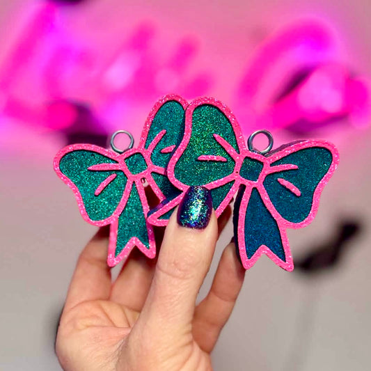 Blue & Pink Bow Vent Clip Freshies