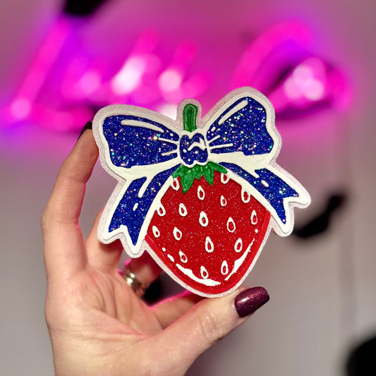 Strawberry with Bow  - Car Freshie