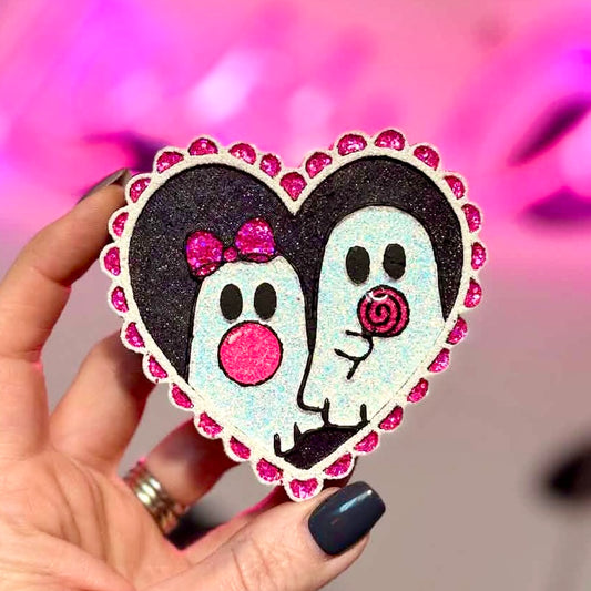 Ghost Couple Heart Car Freshie