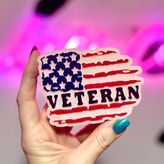Vetran American Flag- Car Freshie