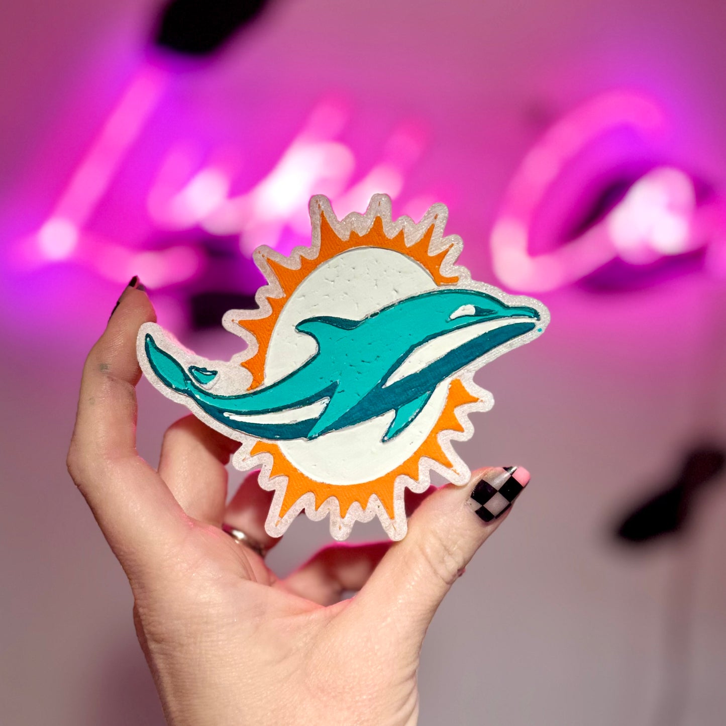 Miami Dolphins Football Car Freshie
