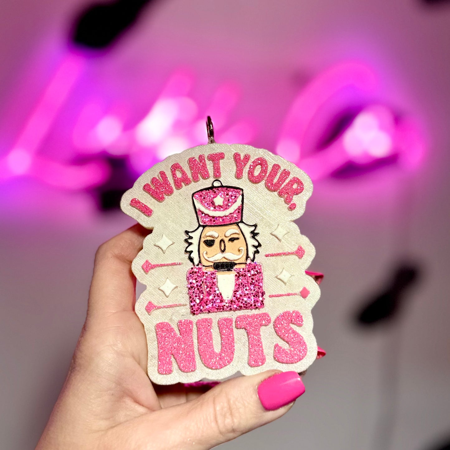 PINKMAS I Want Your Nuts Car Freshie