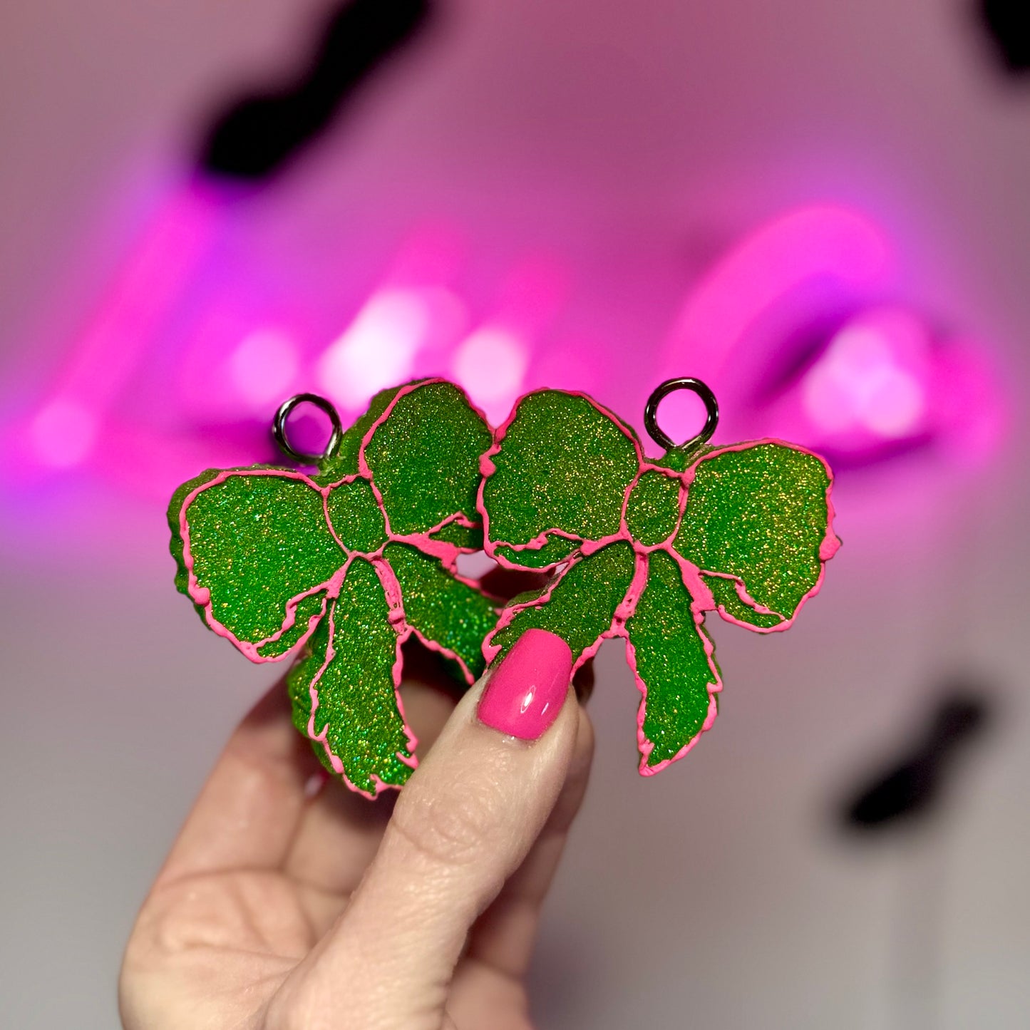 PINKMAS Grinch Bow Vents Car Freshie