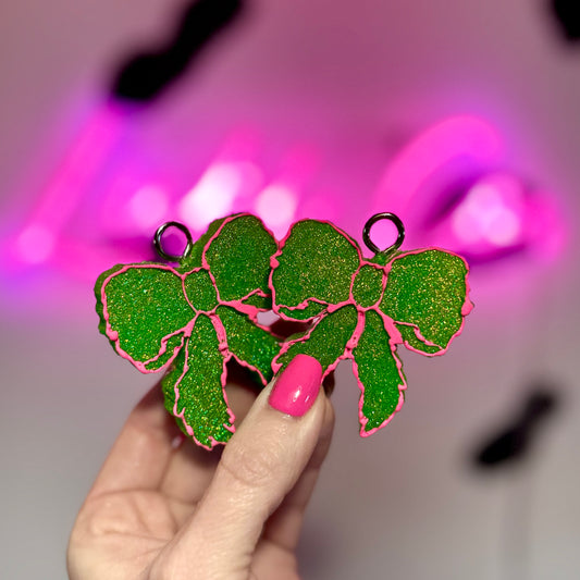 PINKMAS Grinch Bow Vents Car Freshie