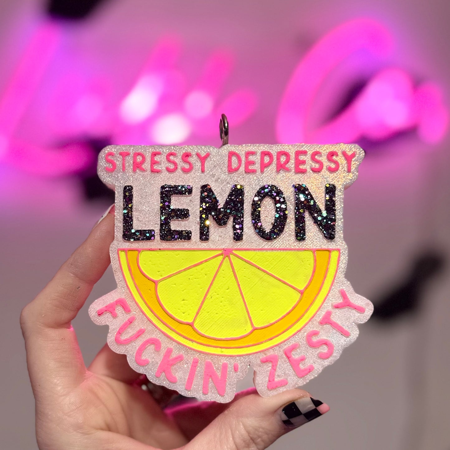 Stressy Depressy Lemon F Zesty Car Freshie