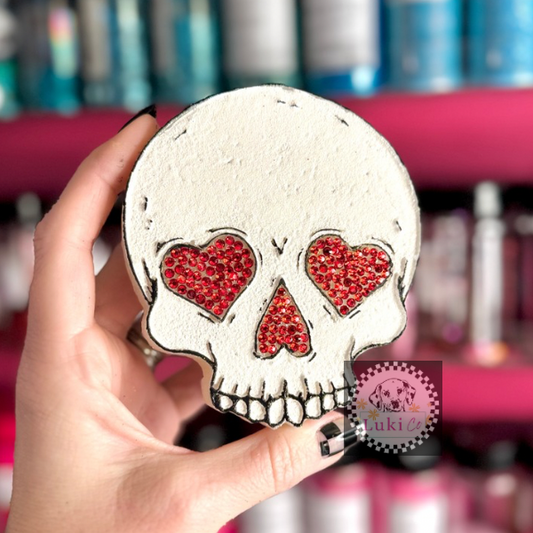 Valentine Skull with Rhinestones Car Freshie