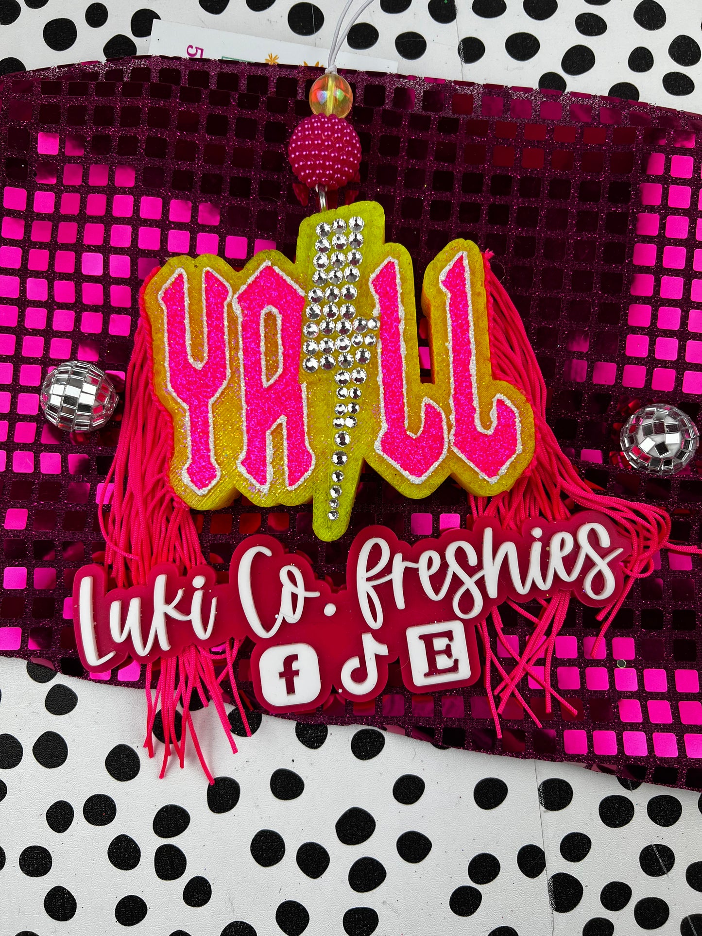 Ya’ll Rhinestone and Fringe Car Freshies