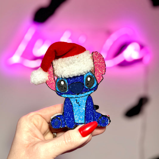 Stitch in Santa Hat.  Car Freshie