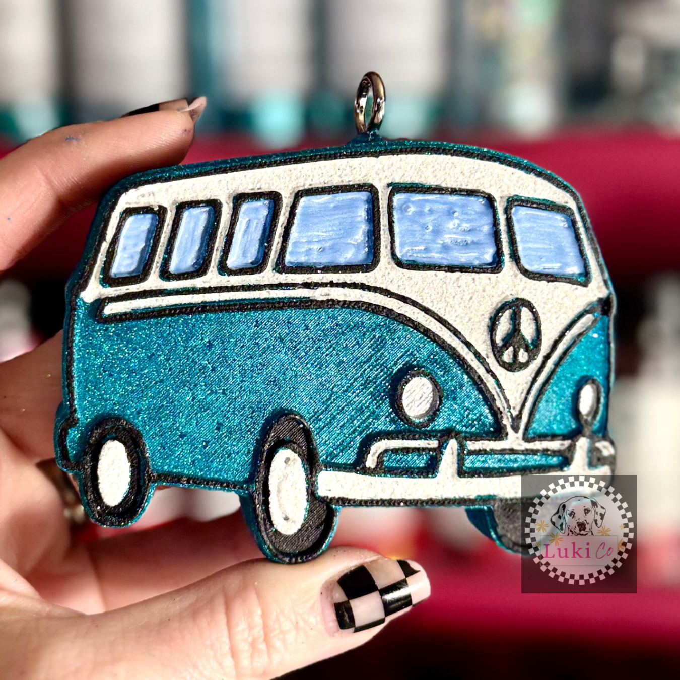 Teal Vw Bus (car)  Car Freshie