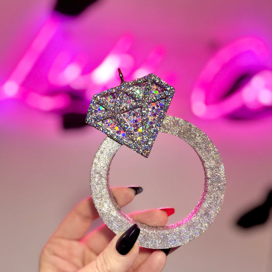 Diamond Ring Bride Car Freshie