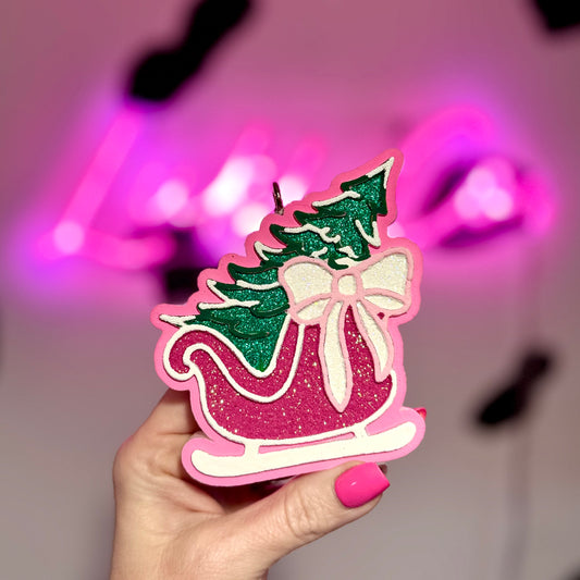 PINKMAS Sleigh Car Freshie