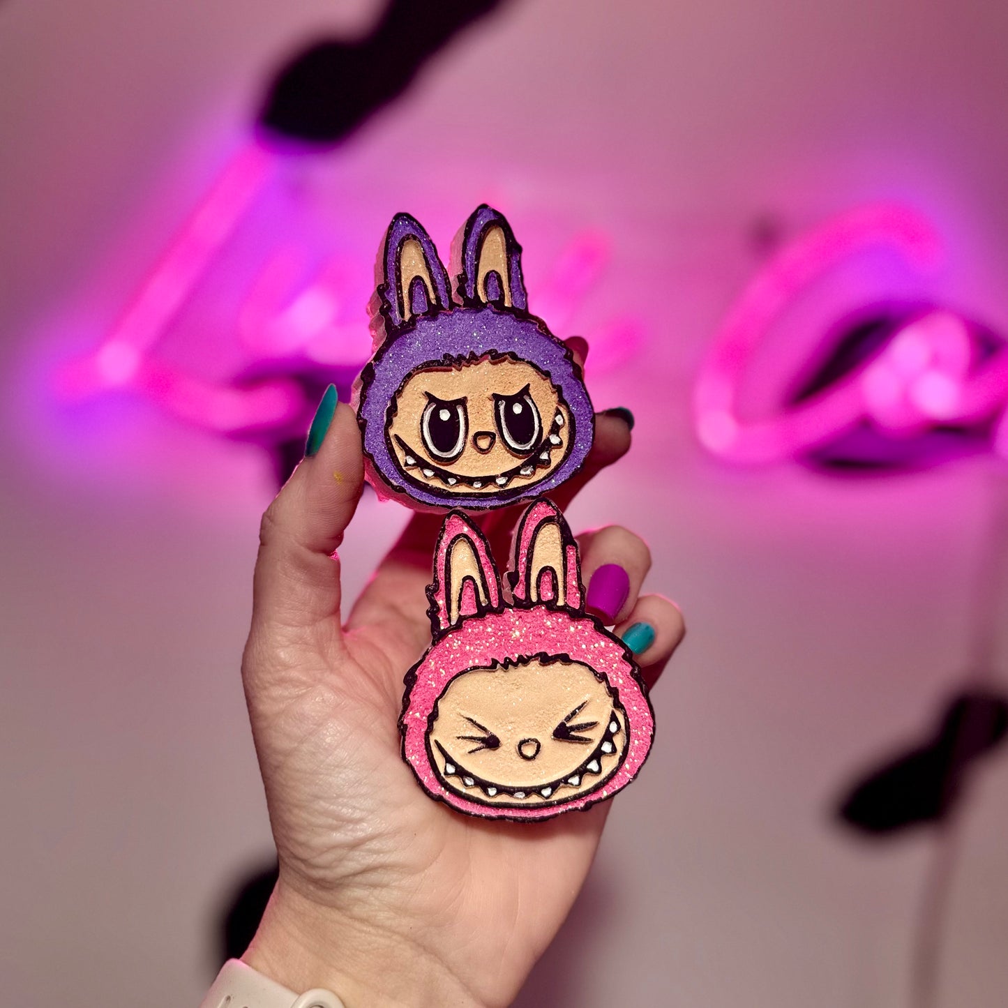 Labubu Monster Vents - Pink & Purple - Car Freshie