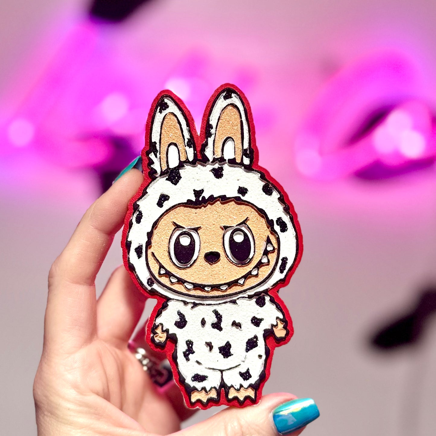 Labubu Monster Cow Print - Car Freshie