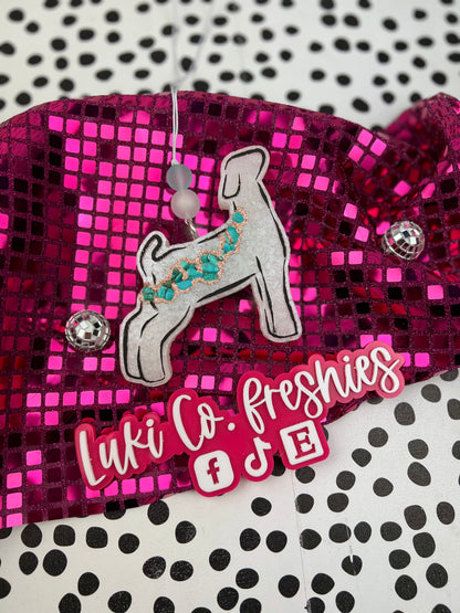 Show Lamb Sheep Geode Car Freshie