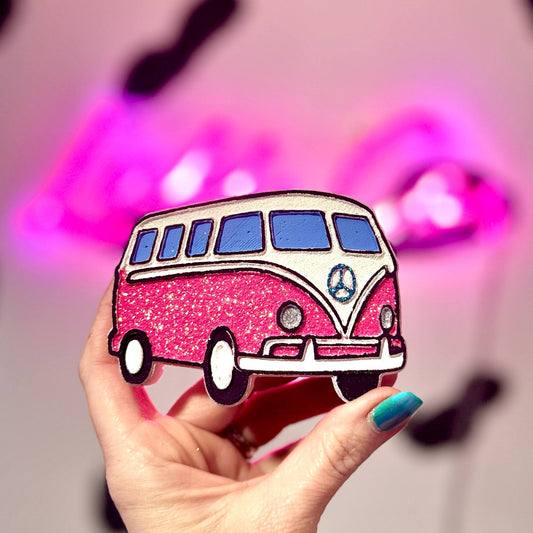 Pink VW Van - Car Freshie