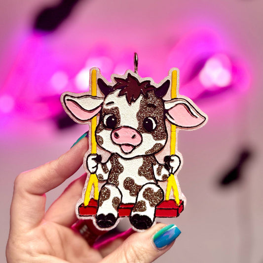 Swinging Cow - Car Freshie