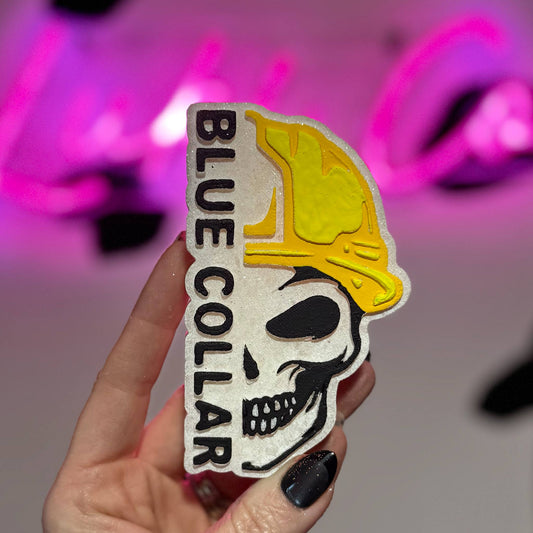 Blue Collar Skull - Car Freshie