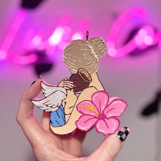 Mother With Angel Baby - Car Freshie