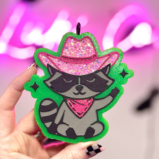 Cowboy Racoon -  Car Freshie