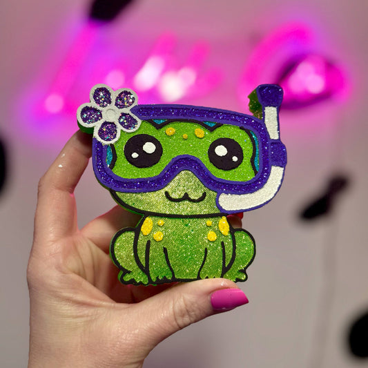 Frog In Snorkel Gear -  Car Freshie