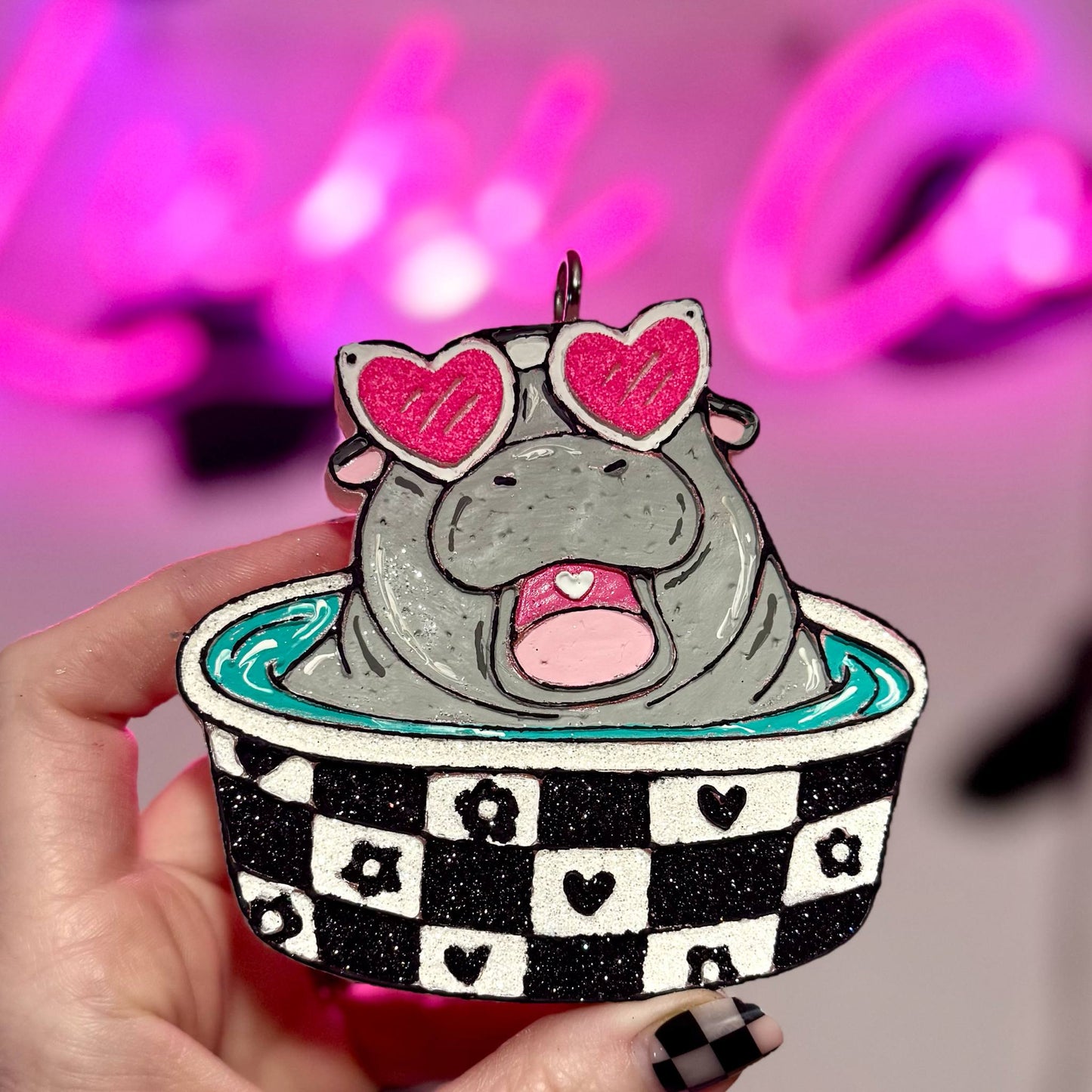 Hippo In A Pool -  Car Freshie