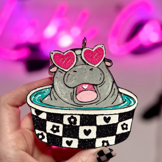 Hippo In A Pool -  Car Freshie