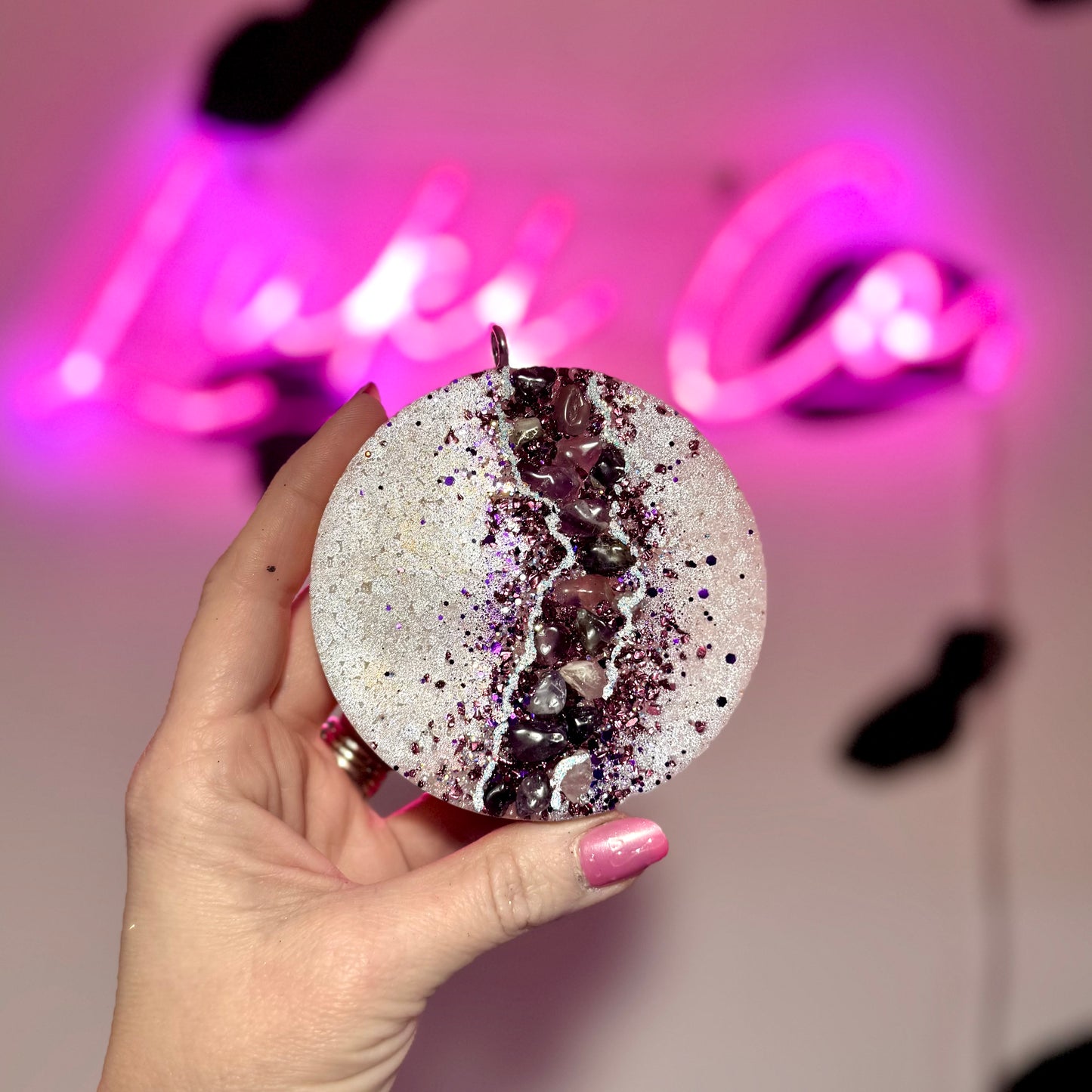 Purple Geode Car Freshie