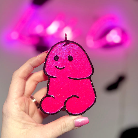 Neon Pink Peen Car Freshie