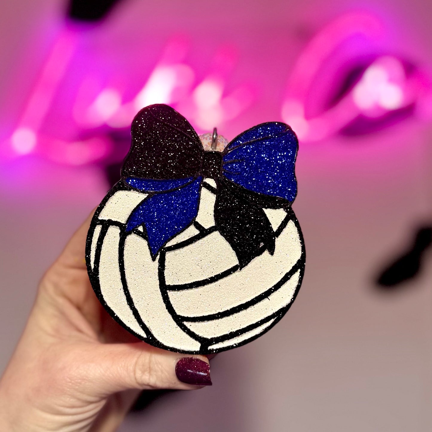 Volleyball with Bow Car Freshie