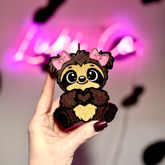 Sloth with Bows Car Freshie