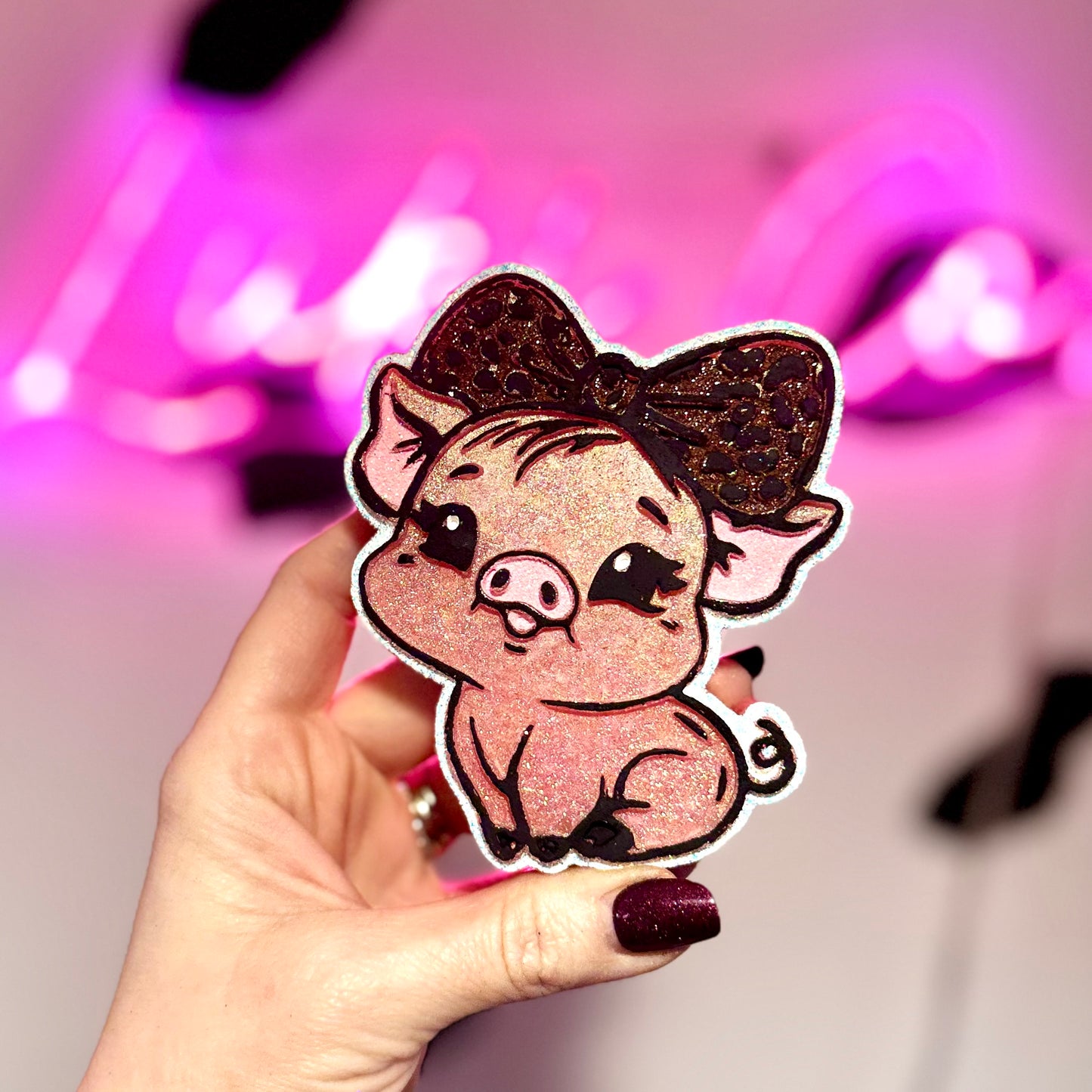 Piglet With Bow