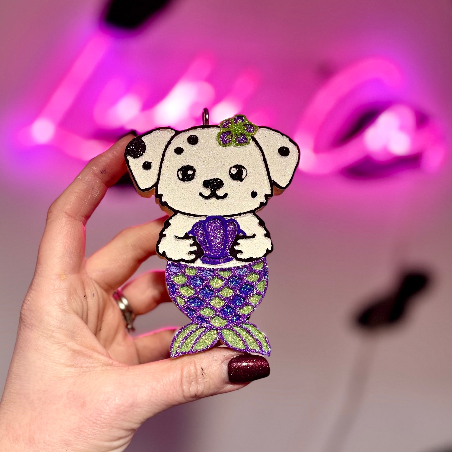 Dalmatian Mermaid Car Freshie