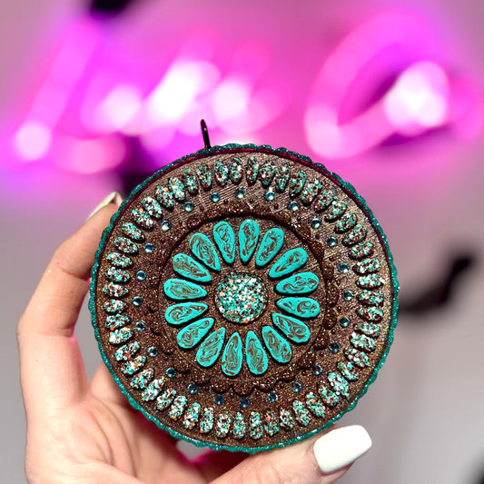 Turquoise Concho Car Freshie