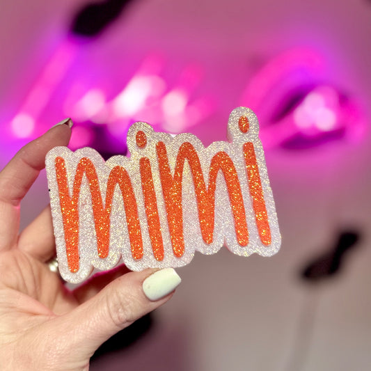 White & Orange Mimi Car Freshie