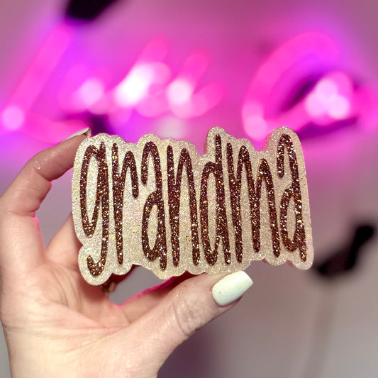 Grandma Gold & Bronze Car Freshie