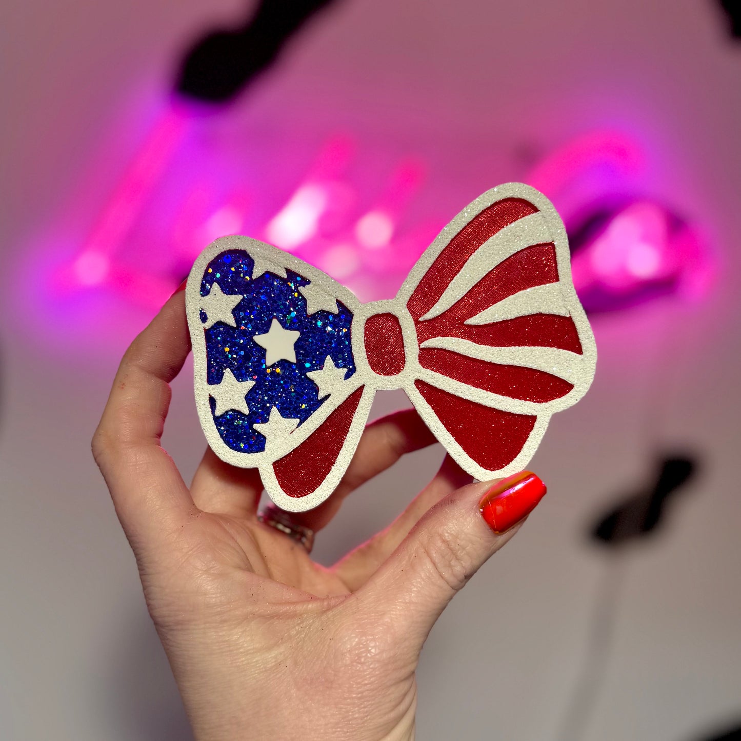 American Flag Bow Car Freshie