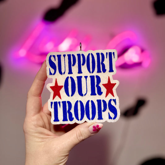 American Support Our Troops Car Freshie