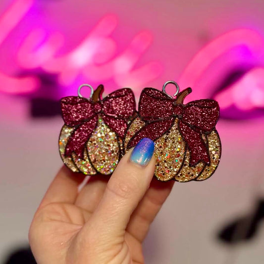Vent Clips Gold & Maroon Pumpkins Car Freshie